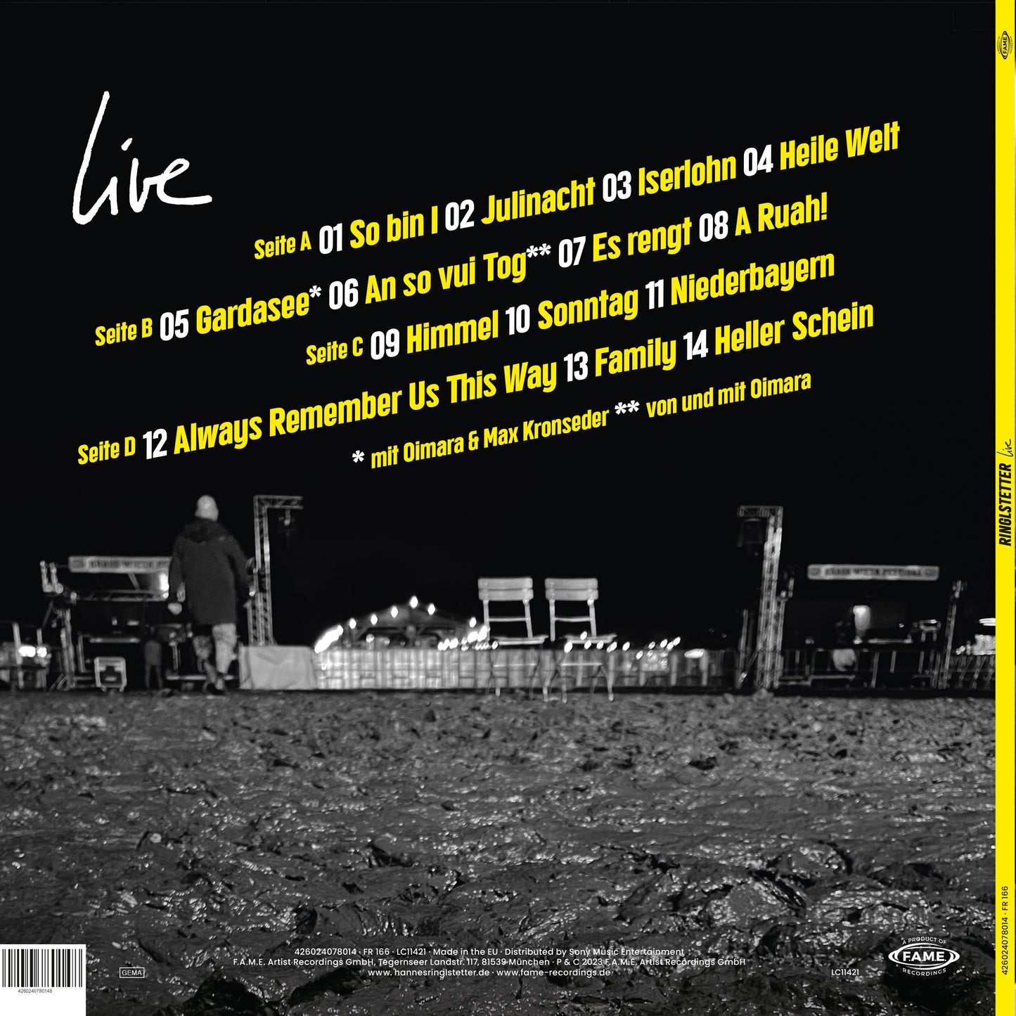 RINGLSTETTER - Live VINYL