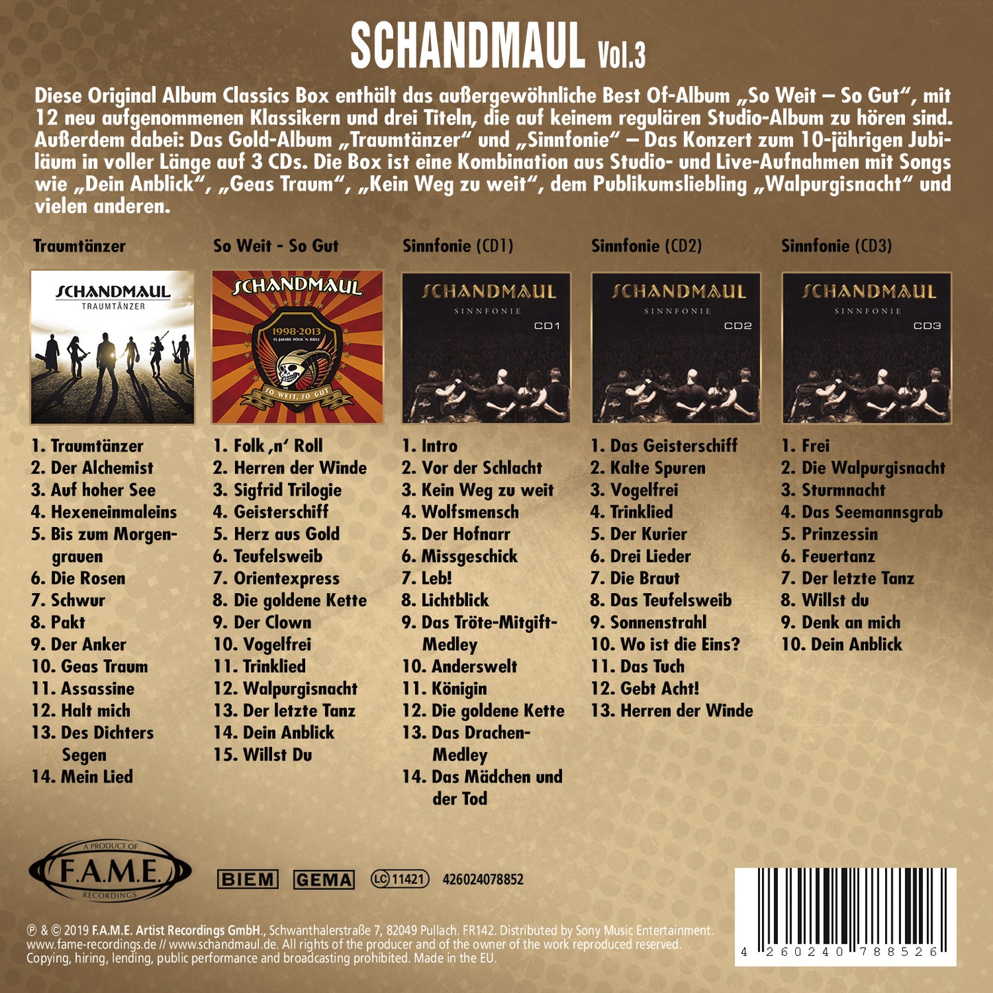 SCHANDMAUL - Original Album Classics Vol. 3 Box-Set