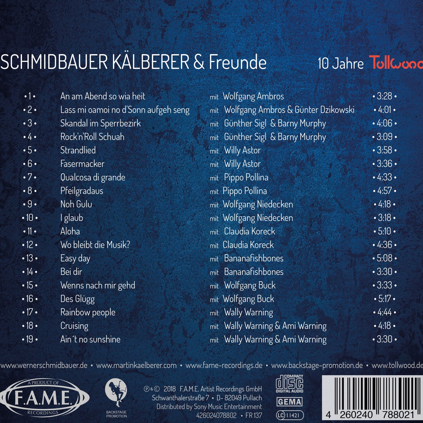 SCHMIDBAUER KÄLBERER - 10 Jahre Tollwood CD