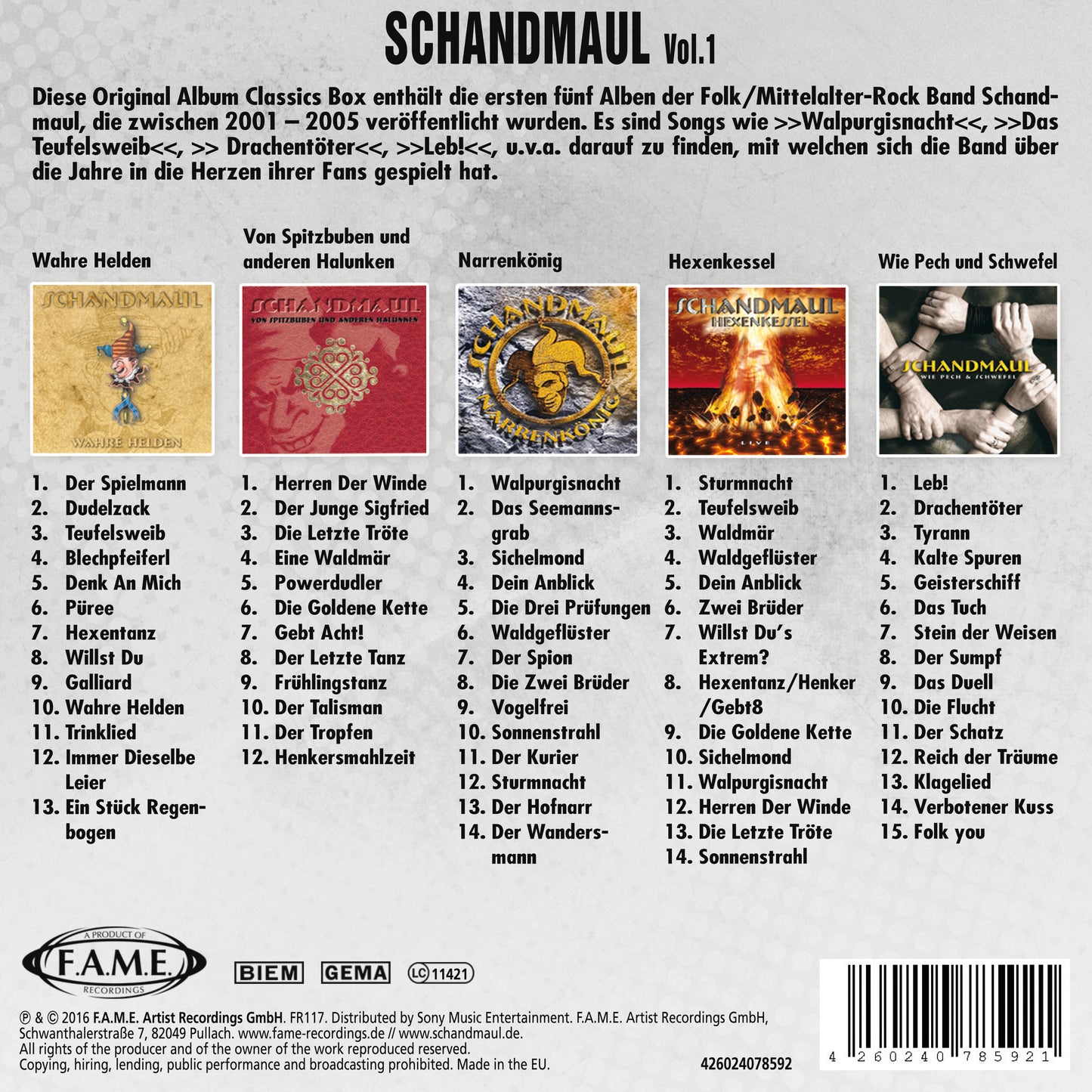 SCHANDMAUL - Original Album Classics Vol. 1 Box-Set
