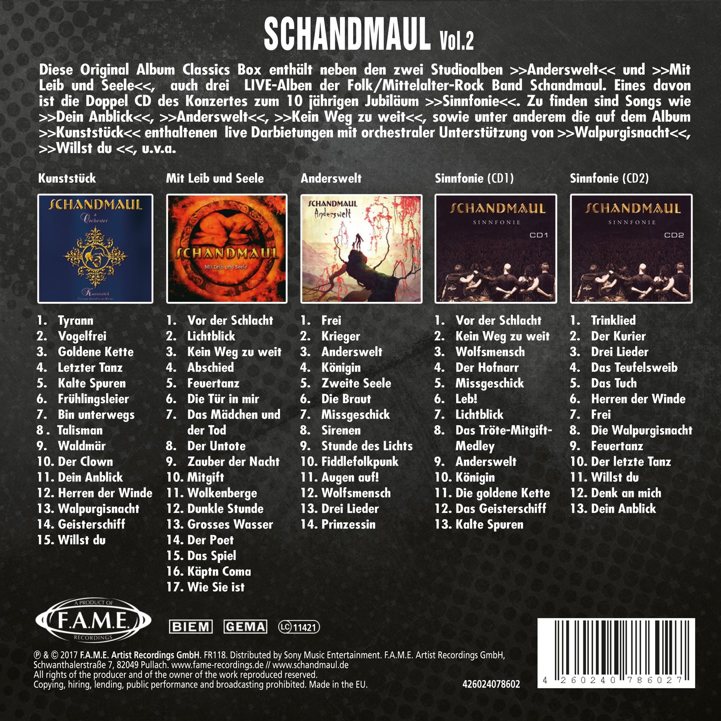 SCHANDMAUL - Original Album Classics Vol. 2 Box-Set