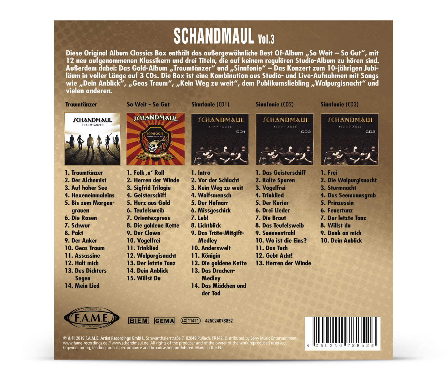 SCHANDMAUL - Original Album Classics Vol. 3 Box-Set