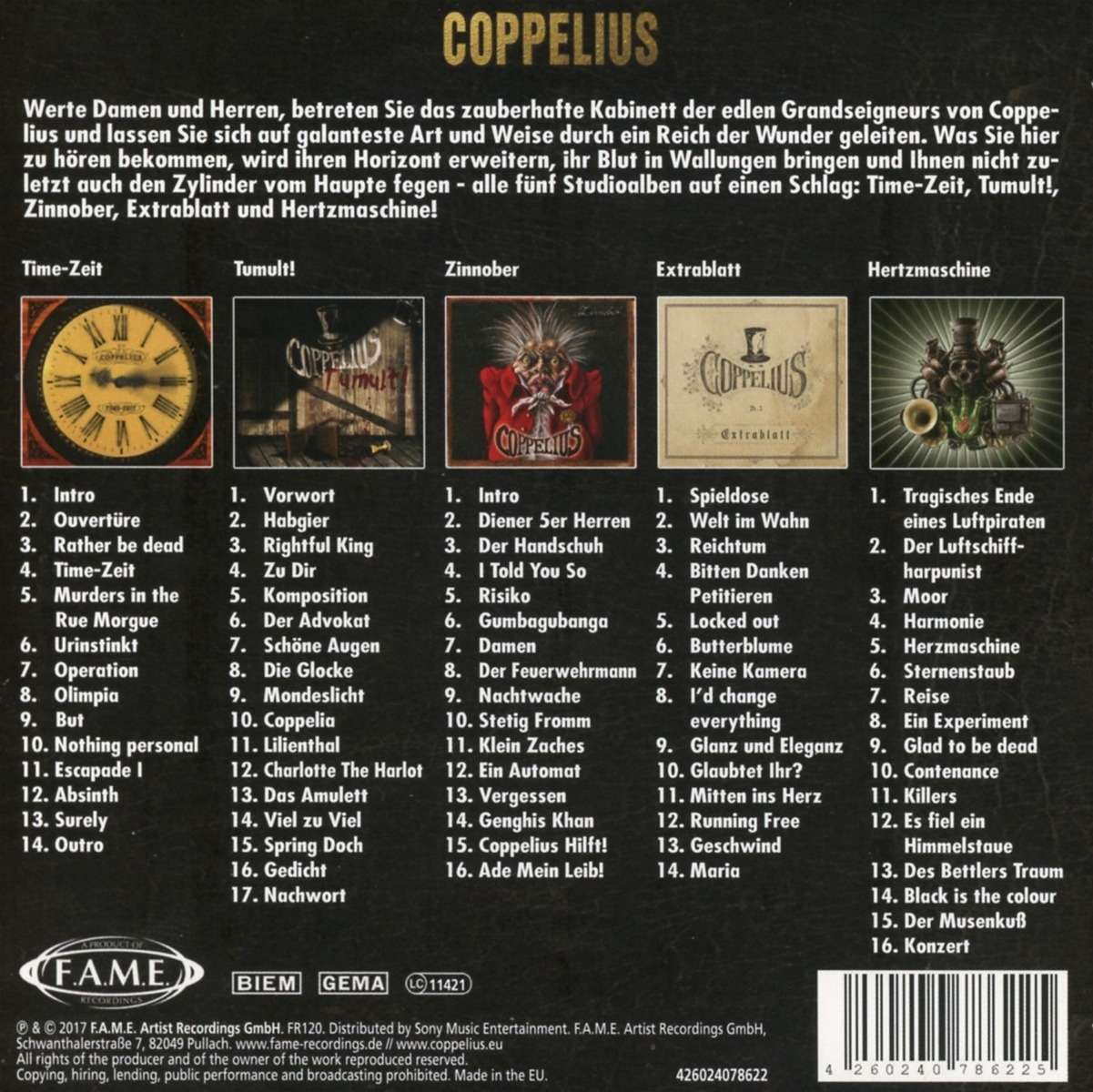 COPPELIUS - Original Album Classics CD BOX