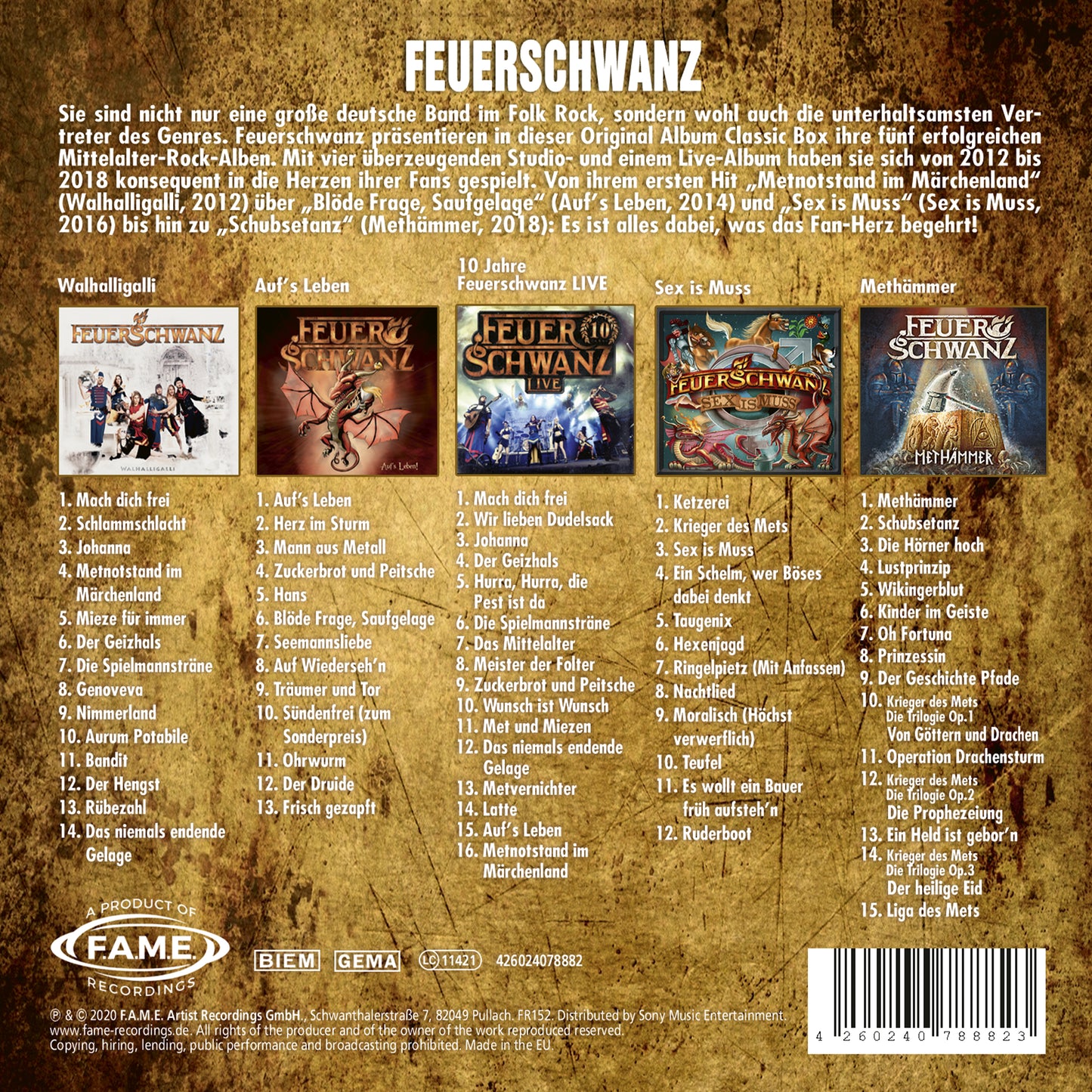 FEUERSCHWANZ - Original Album Classics CD BOX