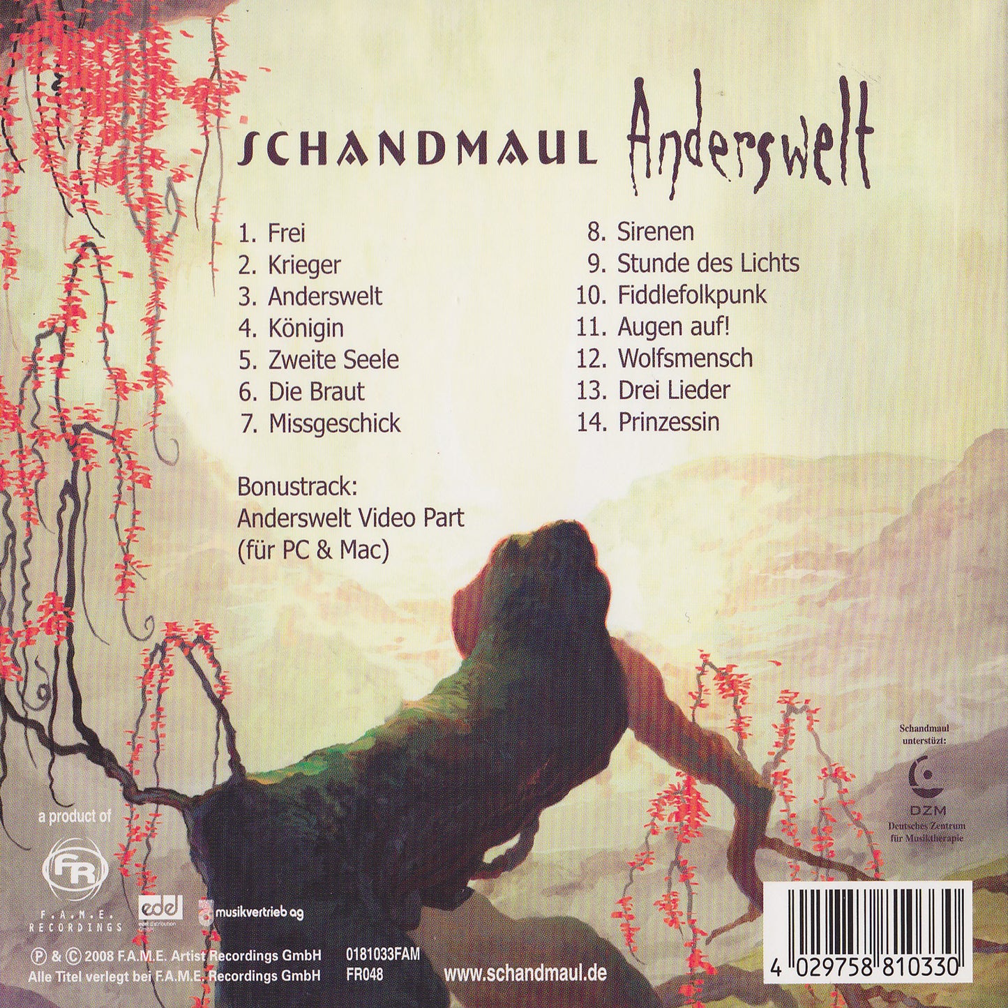 SCHANDMAUL - Anderswelt Limited CD